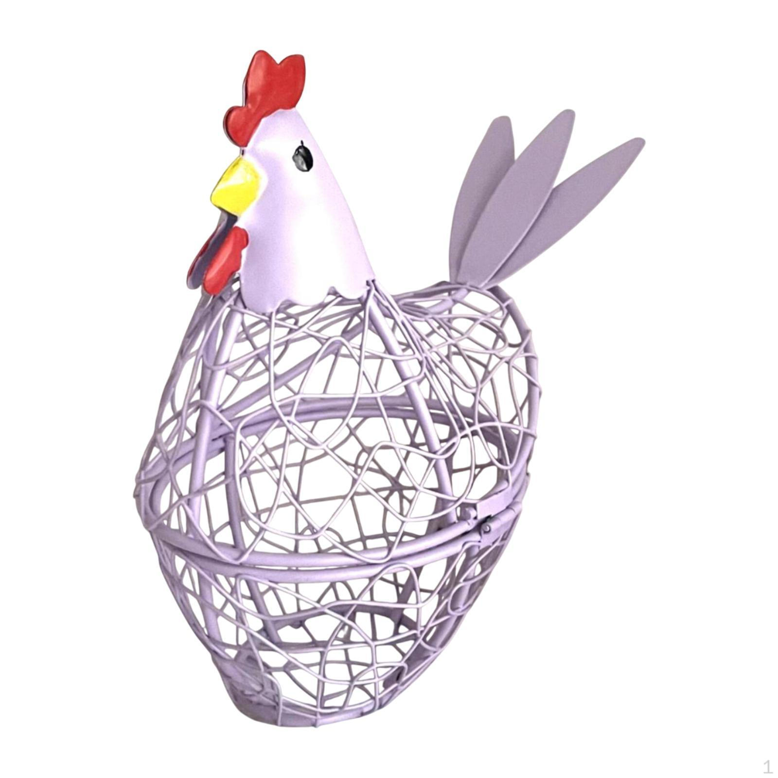 Декоративная подставка для яиц из проволочной сетки многоцелевая для декора фермерского дома и гостиной маленькая фиолетовый 1478₽