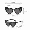 Okulary przeciwsłoneczne w kształcie serca Damskie Vintage Czerwone w kształcie serc Okulary przeciwsłoneczne Damskie Retro Markowe Designerskie Okulary Lata 90. dla Kobiet