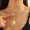 Necklace for Women Jewelry Metal Hollowed Out Heart Floral Niche Design Sense Can Open Love Heart Photo Box Pendant Necklace Elegant Necklace