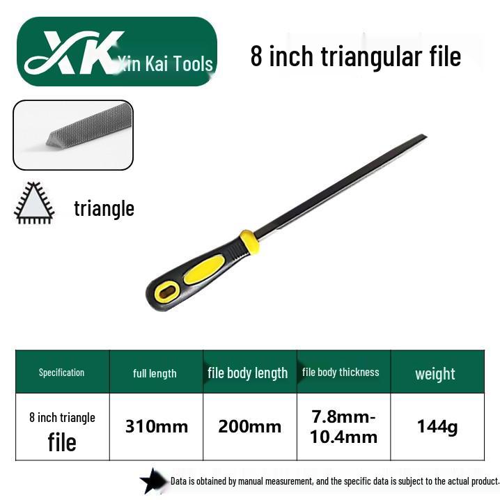 Steel Grinder File - Flat & Triangular Medium-Tooth Wear-Resistant Metal File
