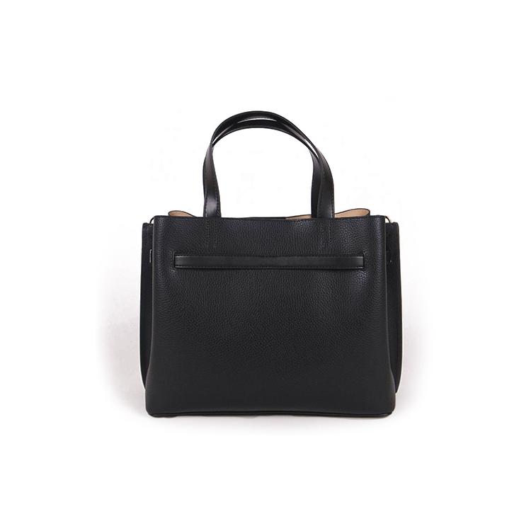 Michael Kors Emilia Litschi-Körnerleder Umhängetasche, Crossbody-Tasche, Handtasche Groß Damen Reines Schwarz 35H0GU5S7T-001