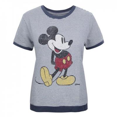 Junk Food Womens/Ladies Mickey Mouse Short-Sleeved Jumper