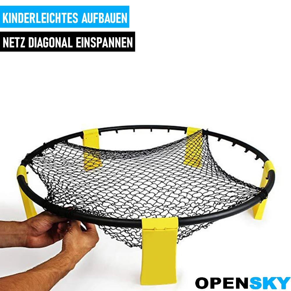 OPENSKY Roundnet Outdoor Ballspiel Spielset Park Garten Strand 3 Bälle & Pumpe