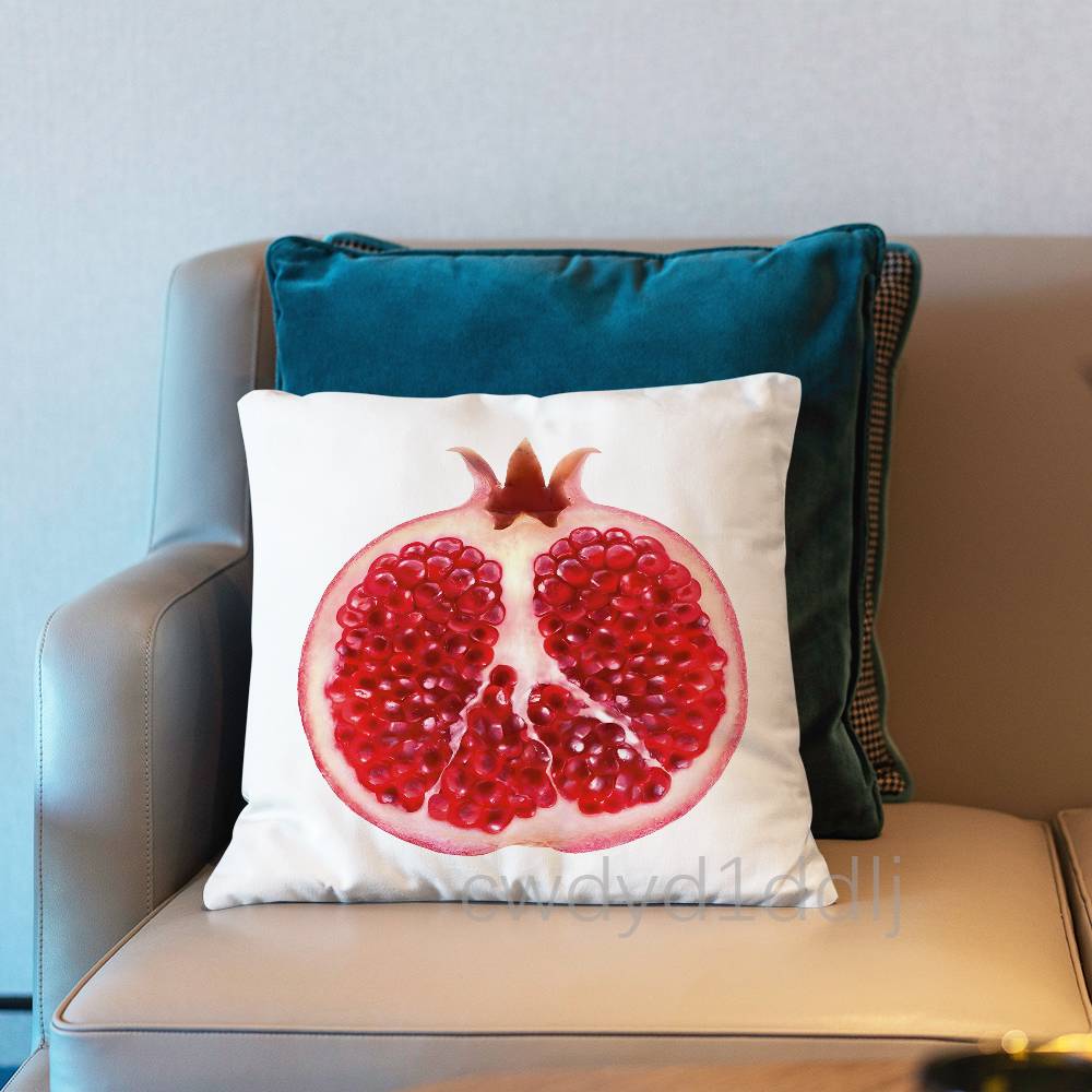 Fruit Pomegranate Painting Cushion Cover Pillow Cover Decor Pillowcase Printed Cushion Case For Couch