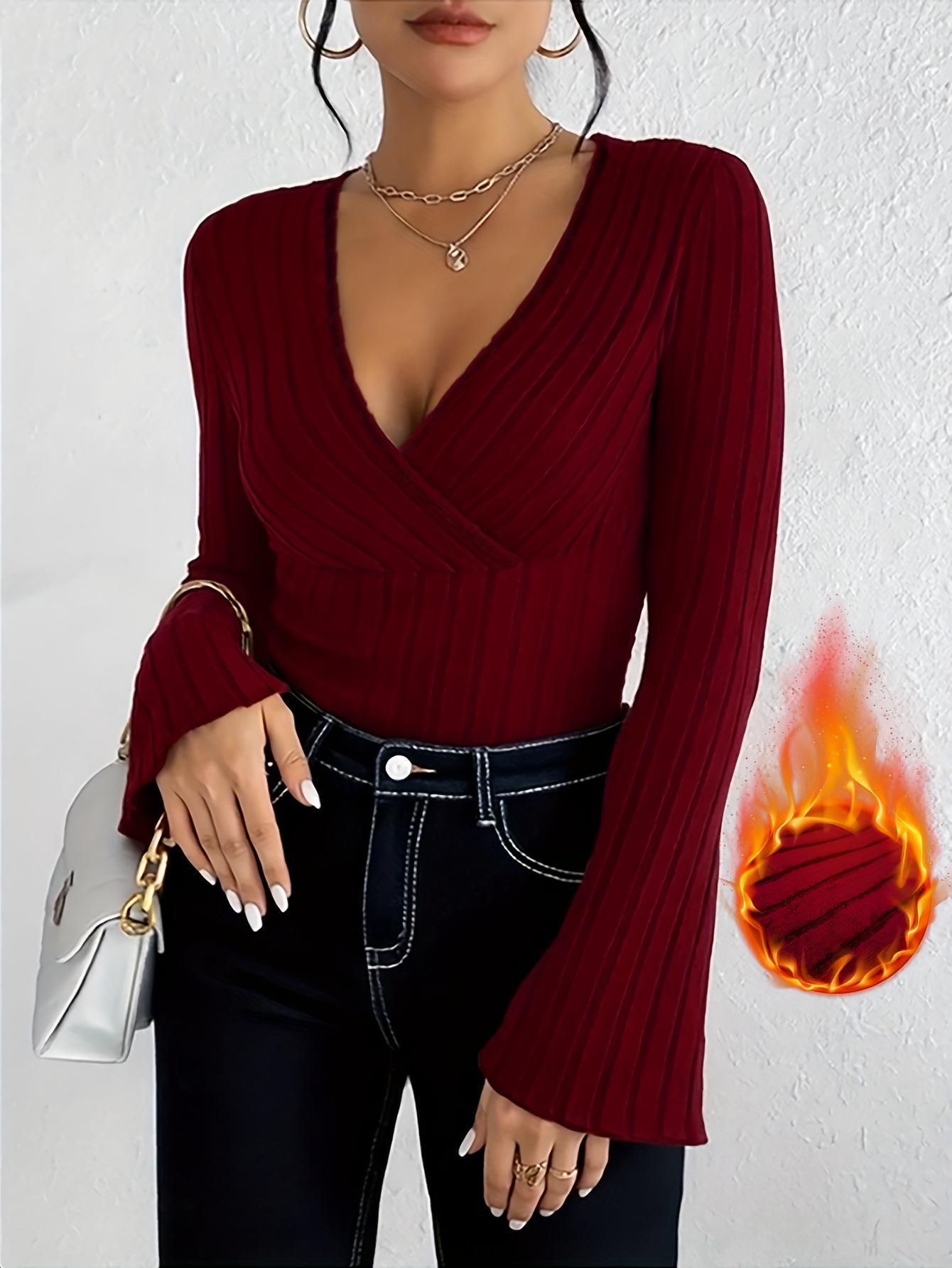 Autumn/Winter Slim-Fit Sexy Women s Long-Sleeve Top L