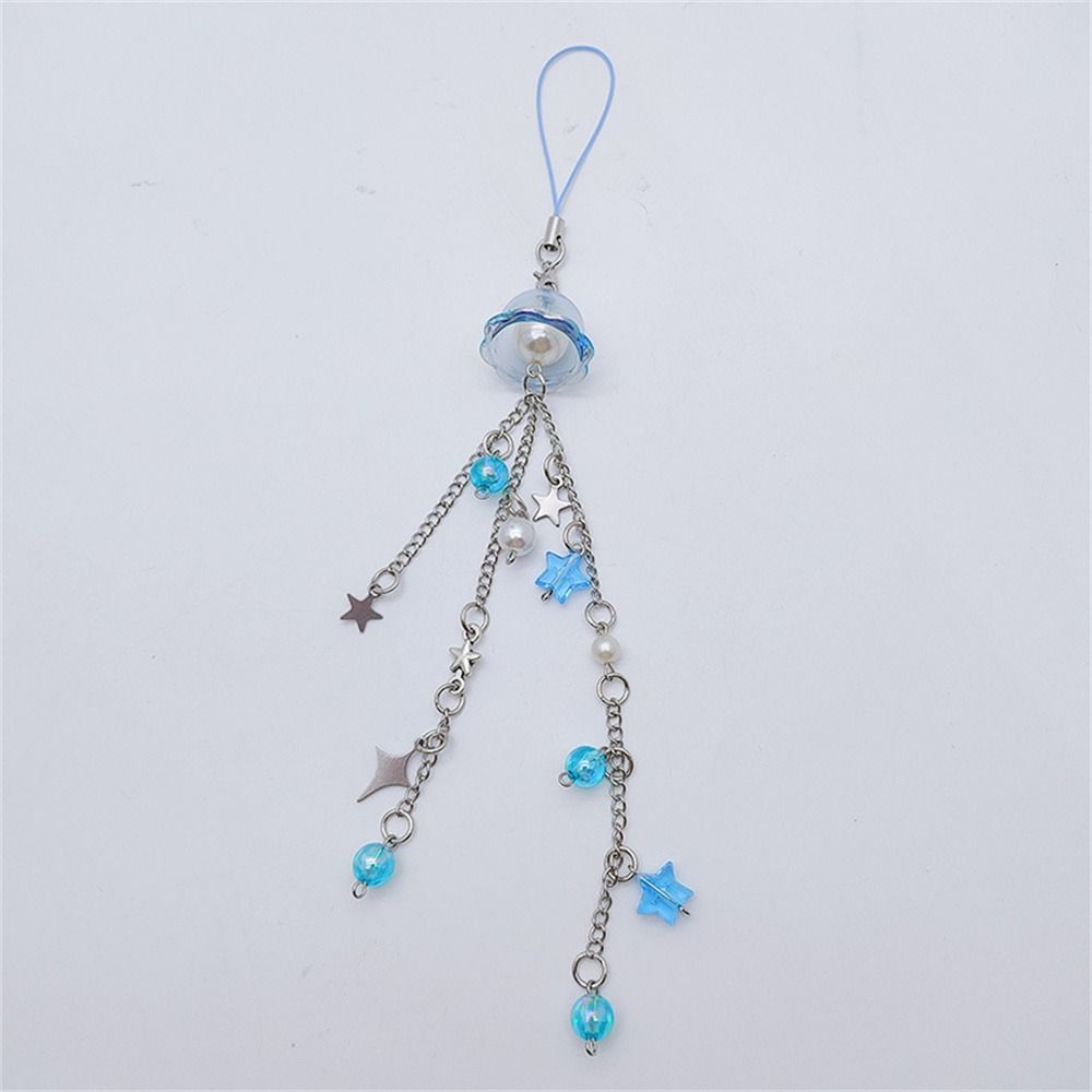 Phone Charm Jellyfish Phone Pendant Ocean Style Y2K Phone Lanyard Beaded Phone Chain  Bag Keychain