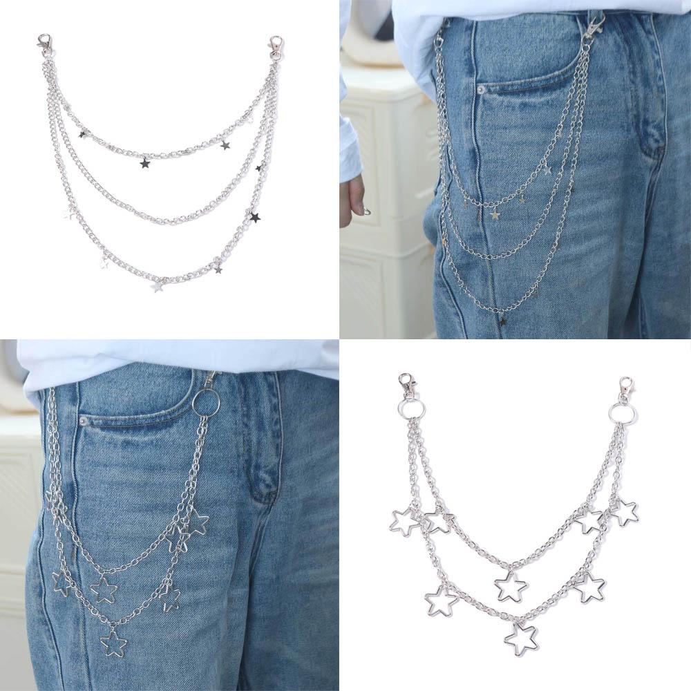 Gothic Punk Belt Chain Zinc Zinc Zinc Alloy Tassel Jeans Chain Hip Hop Pants Chain  Jeans