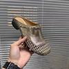 Baotou Half Slippers Women's Summer Outer Wear 2025 Summer New Thick-soled Inner Height Increase Hollow Woven One-pedal Slippers