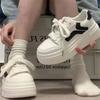Single shoes children spring and autumn 2025 new versatile chic Hong Kong style little white shoes thick-soled wear-resistant sports and leisure bo