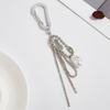 Baroque Style Irregular Pearls Keychain Vintage Alloy Ornament Sturdy Hook Design For Bags Accessories