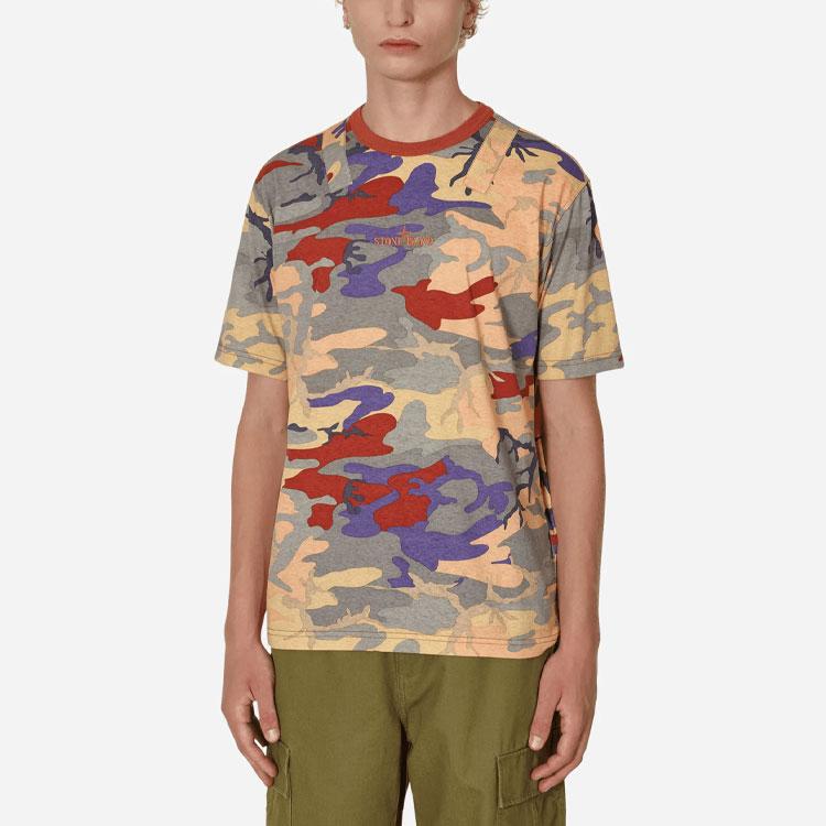 Stone Island Short-Sleeve T-Shirt Orange Men Tops 7715207E5-V0032