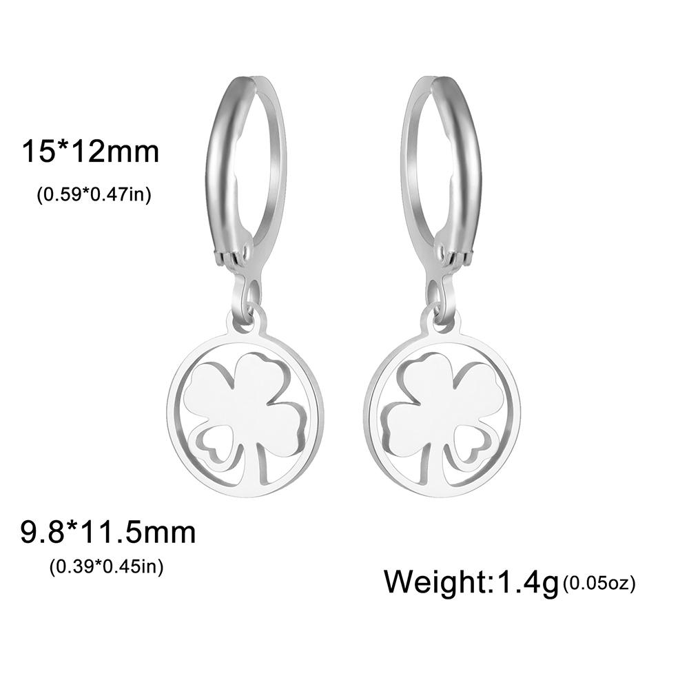 Dawapara Lucky Four Leaf Clover Women Earrings Irish Knot Shamrock Charm Stainless Steel Jewelry Valentine s Day Gift