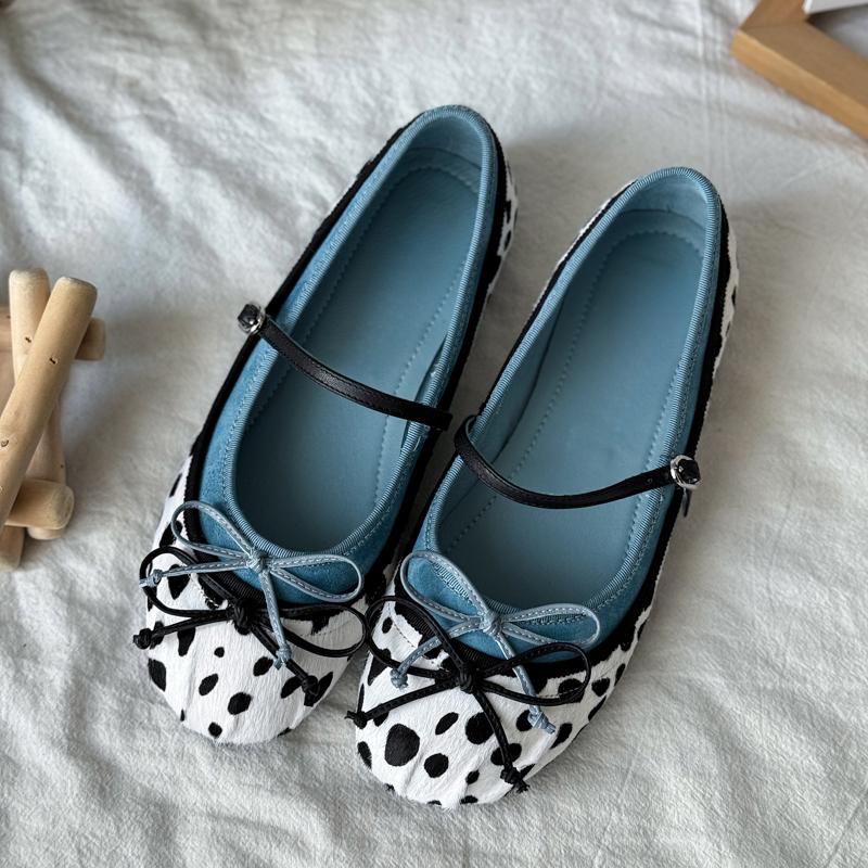 Designer Silvery Women Flats Shoes Concise Round Toe Eelgant Soft Sole Mary Jane Shoes