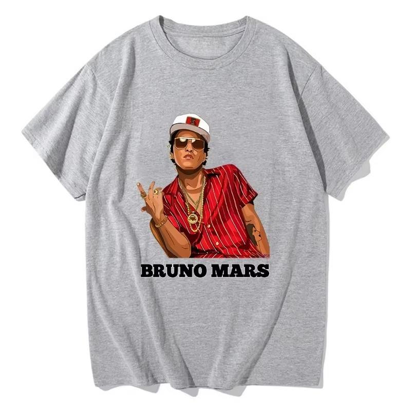 

Bruno Mars Tshirt Graphic Printing Korean Style Punk Tshirt Gothic Oneck Tshirt Ropa Hombre 2026 Retro Soft Short Sleeve top 4XL