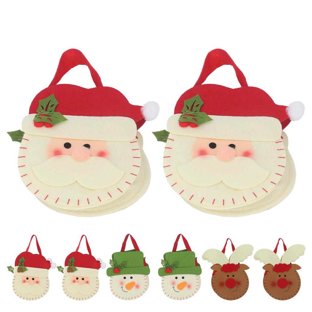 2Pcs Christmas Candy Handbag Lightweight  Gift Bag for Holiday Party Decoration