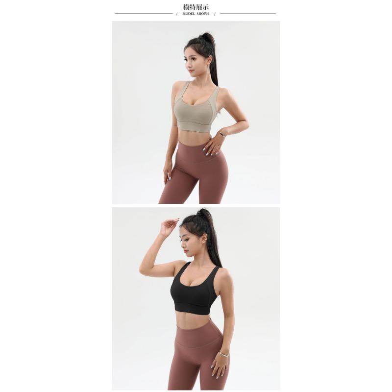 Women S High Impact Fixed Cup Sports Bra For Running Fitness Yoga Summer
