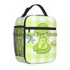 Cute Frog Lunch Bag for Women Boys Girls Portable Lunch Box Reusable Cooler Tote Bag for Office Work School Picnic Beach Travel