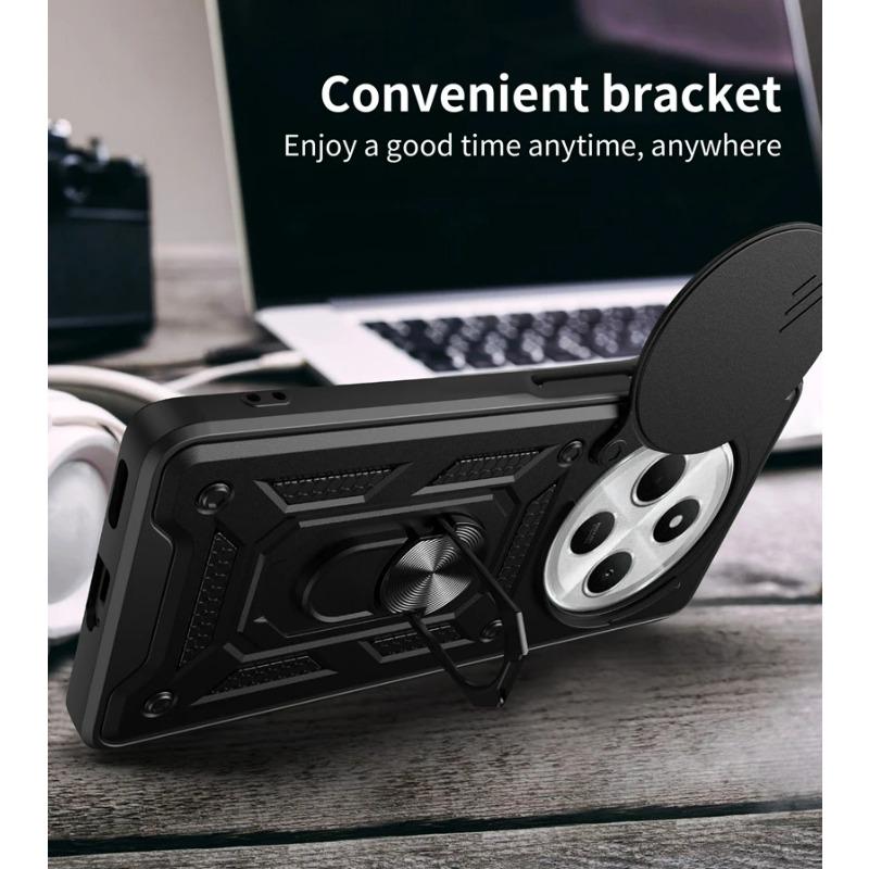 Shockproof Armor Magnetic Holder Ring Case For Redmi 14C 14 C Redmi14C 4G Lens Protect Cover For Xiaomi Poco C75 C 75 PocoC75