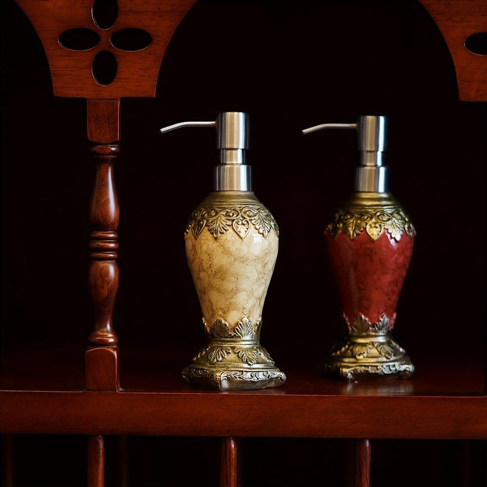 Vintage Agate Color Soap Dispenser Refillable Resin Liquid Soap Dispenser Kitchen Hand Sanitizer Bottle Bathroom Accessories