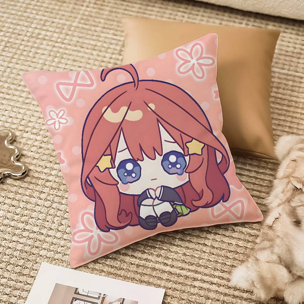 M-Miku Nakano Pillow Case Sofa And Living Room Decorative Cushion Covers Dust-proof And Mite-proof Invisible Zipper
