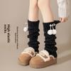 Y2K Butterfly Knot Winter Pile Socks Thickened Leg Socks New Women's Long Stockings  Gift