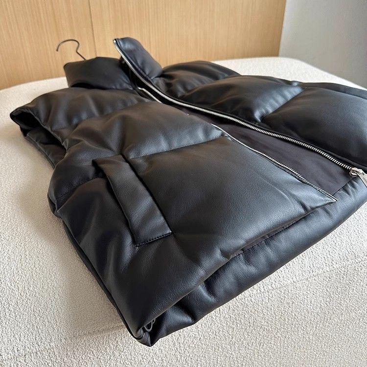 Damska luźna bawełniana kamizelka - jesień/zima, koreański styl, casualowa, bez rękawów kurtka