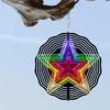 Colorful 3D Metal Star Wind Spinner Kinetic Art Hanging Decor for Indoor Outdoor Garden Patio Yard No Power Needed Unique Gift Idea
