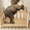 Wooden Dog Bed Modern Durable Dog Bed Headboard All Season Safety Dogs Beds Removable Mattress Dampproof Teddy Stylish Cat Nest
