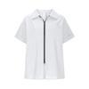 2026 Spring/Summer Cotton-Linen Pocket Button Short-Sleeve Shirt Casual Women's T-Shirt
