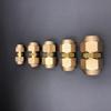 Riduttore Uguale Tubo con Raccordo a Svaso OD 1/4" 5/16" 3/8" 1/2" 5/8" 3/4" 7/8" Connettore Raccordo Tubo in Ottone Standard SAE Condizionatore d'Aria