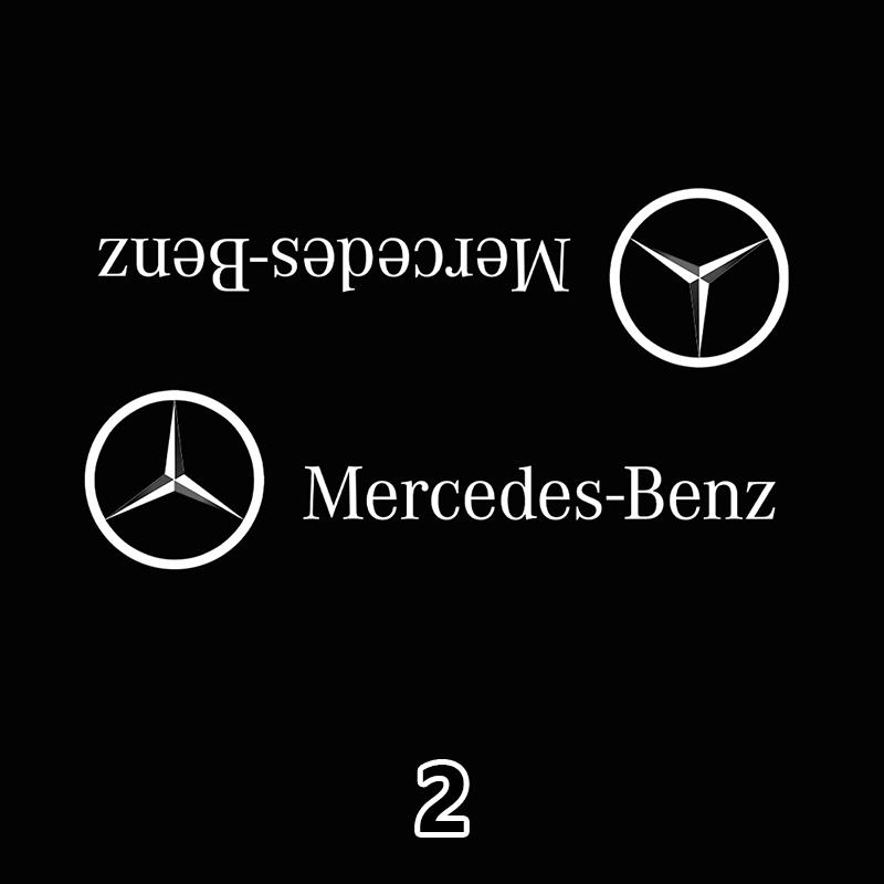 BLZ3   Rearview Mirror HD LED Projector Puddle Lamp For Mercedes Benz AMG A B C E S GLC Class W205 W213 W222 W253 Car Accessories