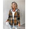 2024 European & American Women's Plaid Coat - Casual, Hot-Selling Autumn/Winter Style