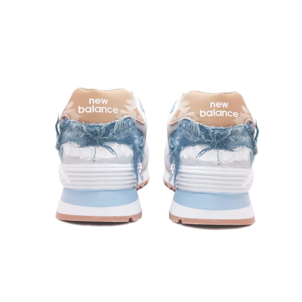 New Balance NB 574 Cushioning Abrasion Resistant Support Low top Running Shoes Unisex Blue ML574LGI(Team1420-)