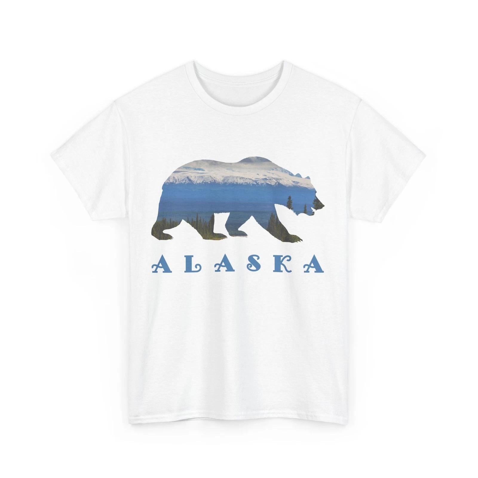 Alaska Shirt, Bear Alaskan Shirt, Alaska Wildlife Bear Lovers Winter Snow Shirt 2XL