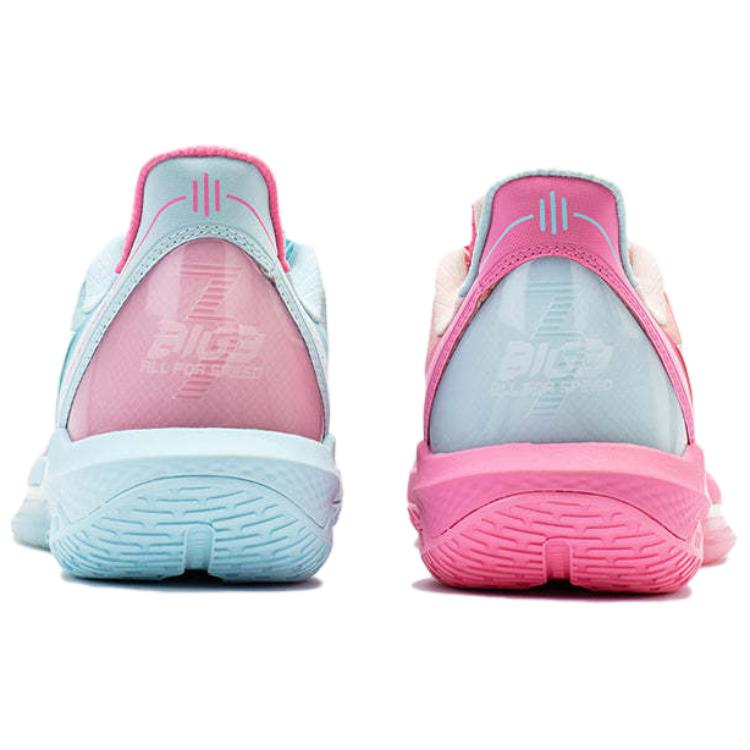 Nové basketbalové boty 361° Big3 4.0 QUICK Unisex s nízkým svrškem Modro-růžové 672321105-6