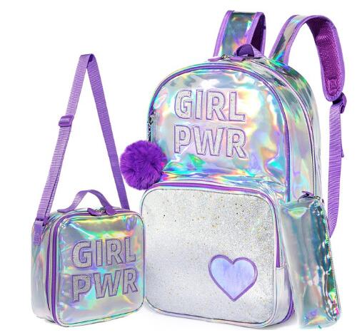 Kinderschooltas 16 Inch Schooltas set 3 stuks Lunchtas Etui voor meisjes Schoolrugzak voor meisjes Kleuterschool Meisjes Rugzak Set pink