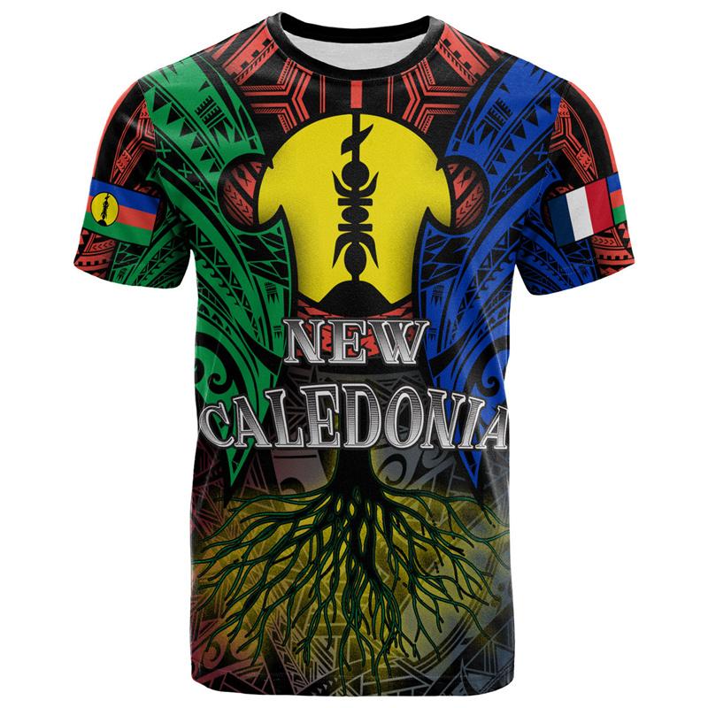 New Caledonia 3D Printed T Shirt Men Summer Crew Neck Short Sleeves Hawaiian Oversized Tees Casual Streetwear Polynesian T-shirt