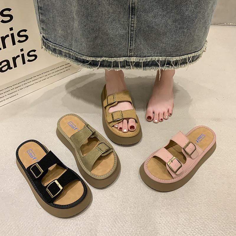 Stilvolle Lässige Hausschuhe Mit Flachem Verschluss Für Damen Sommer Outdoor Mode In Schwarz Khaki Rosa Und Braun