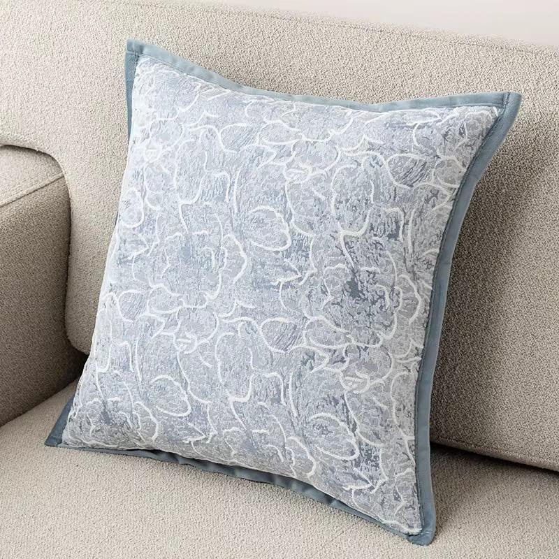 Vintage Floral Cushion Cover Distressed Flower Throw Pillow Case For Couch Living Room Bedroom Home Decor Jacquard Pillowcase