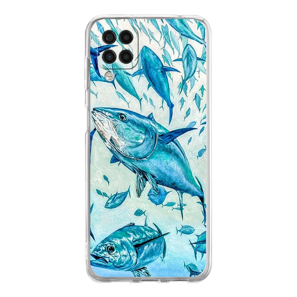 Phone Case for Samsung A13 A15 A25 A35 A51 A55 A71 A21S A11 A12 A31 A52 A41 A23 A53 A73 A32 5G A03S A05s Cover Bluefin Tuna Samsung A51