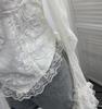 French Retro One-Shoulder Pearl Strap Lace Top with Chest Pads