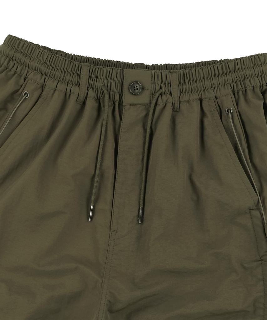 NOT4NERD Side Shirred Nylon Pants - Khaki