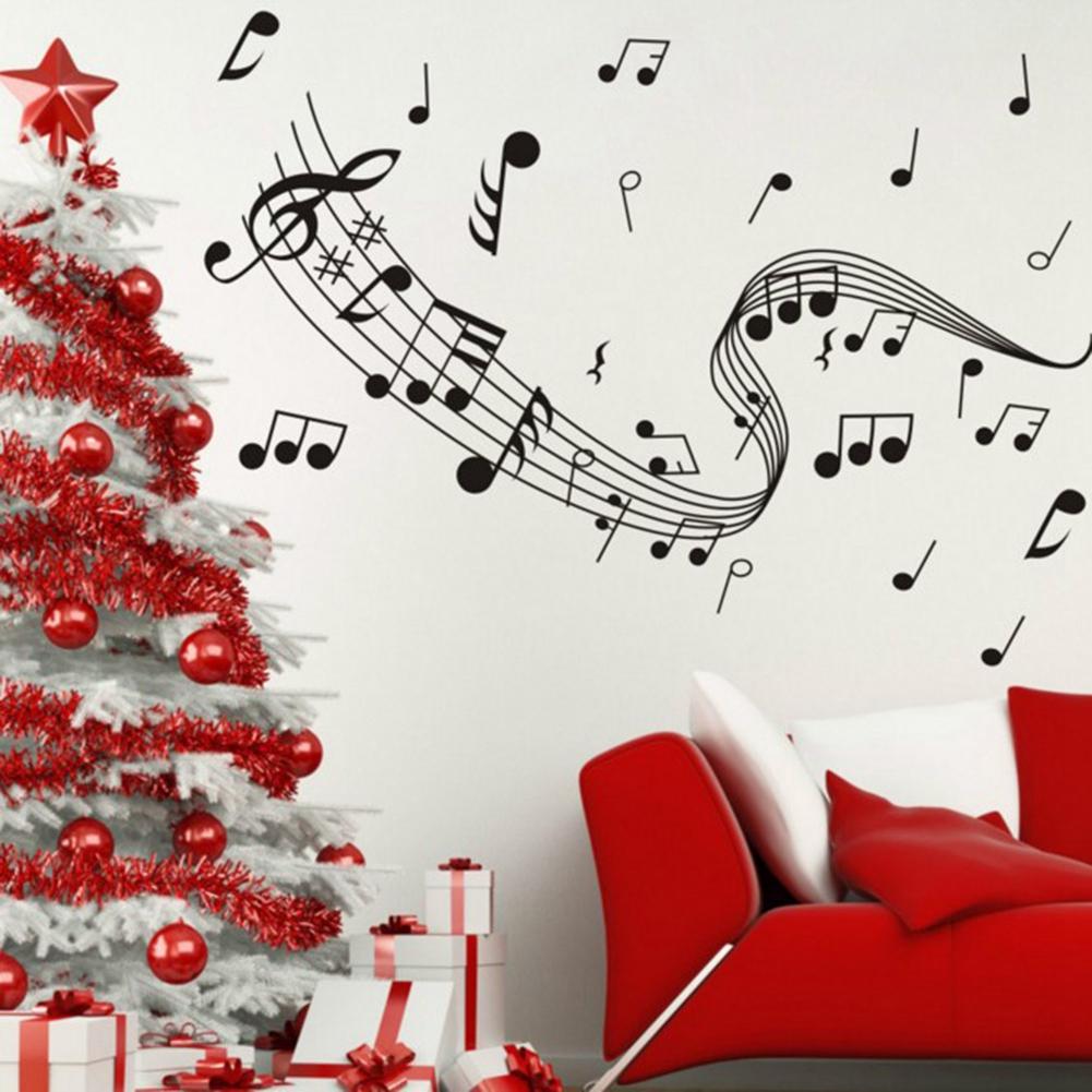 2 szt. Domowa naklejka tapetowa z nutami muzycznymi DIY Naklejki ścienne do dekoracji domu