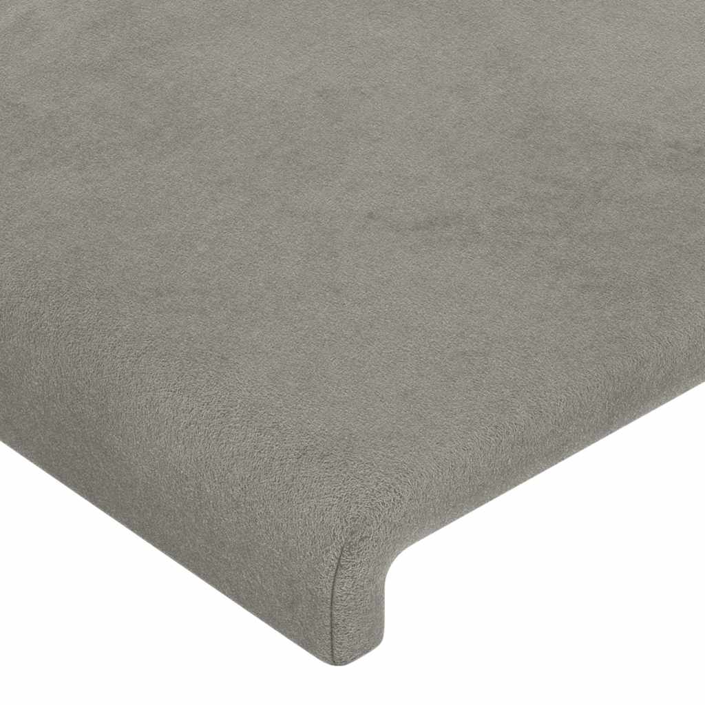 VidaXL Kopfteil mit Ohren Hellgrau 83x23x78/88 cm Samt
