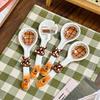 Long-Handled Ceramic Soup and Dessert Spoon Set: Cute, High-Value Spoons for Ice Cream and Coffee.