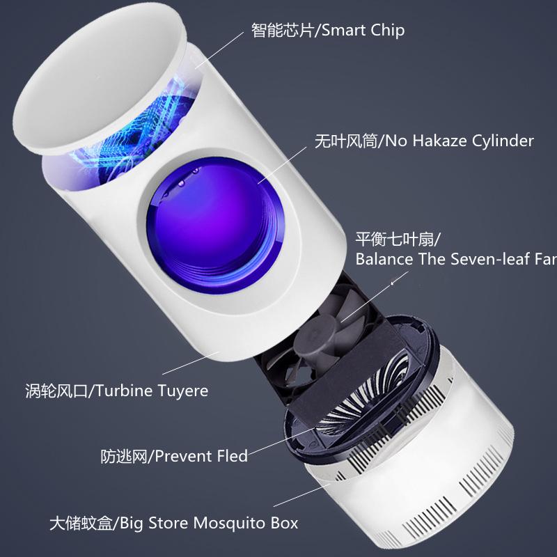 Summer Intelligent Household Bedroom Light Wave Mosquito-killing Lamp White