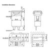 AT19-SYS-1 DC 10V-80V Hour Meter Rectangle Sealed For Engineering Vehicle Generator Meter