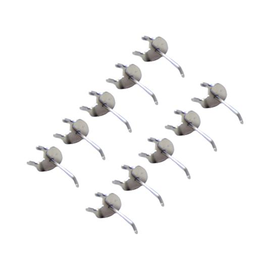 10Pcs Pegboard Hooks Straight Upturned Design Iron Shelf Display Hangers for Supermarkets Home Organization