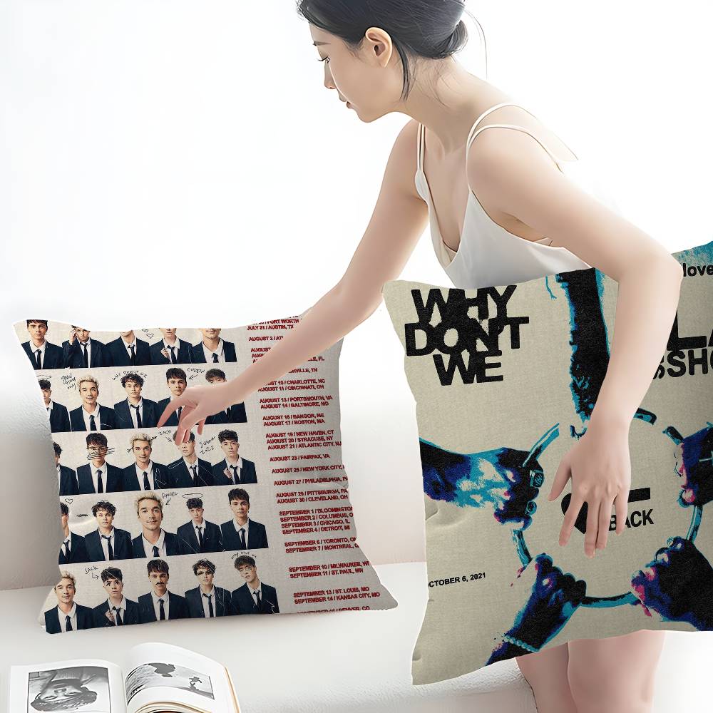 American Pop Boy Band Why Dont We Personalized Pillow Cover Kids Bedroom Wild Party Decor Pillowcase Kid Birthday Shower Gift