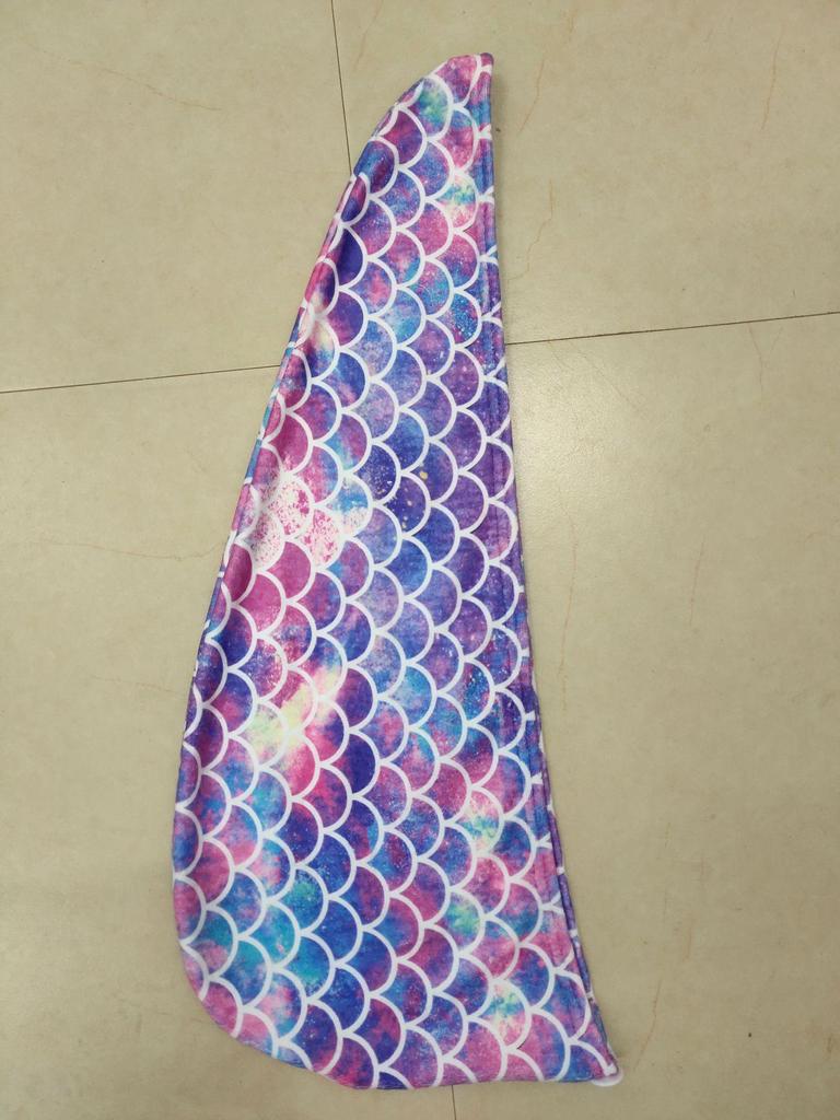 Mermaid Print Quick-Dry Hair Cap - Ultra-Fine Fiber Hair Drying Headscarf with Fish Scale Design